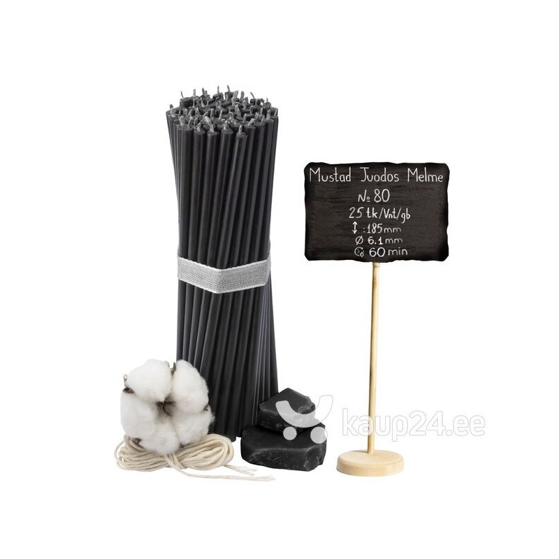 Diveevo Monastery Black Beeswax Candles N80