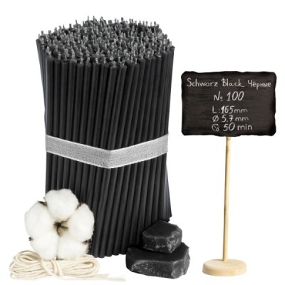 Diveevo Monastery Black Beeswax Candles N100