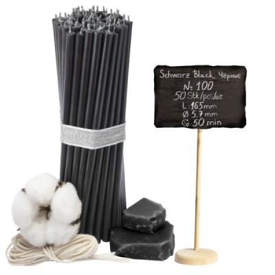 Diveevo Monastery Black Beeswax Candles N100