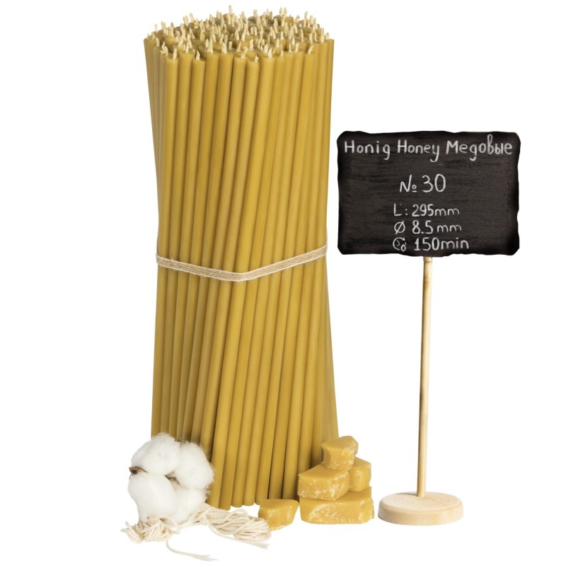 Beeswax Church Candles "Honey" N30