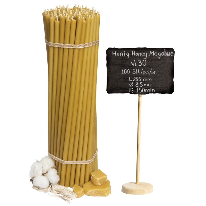 Beeswax Church Candles "Honey" N30