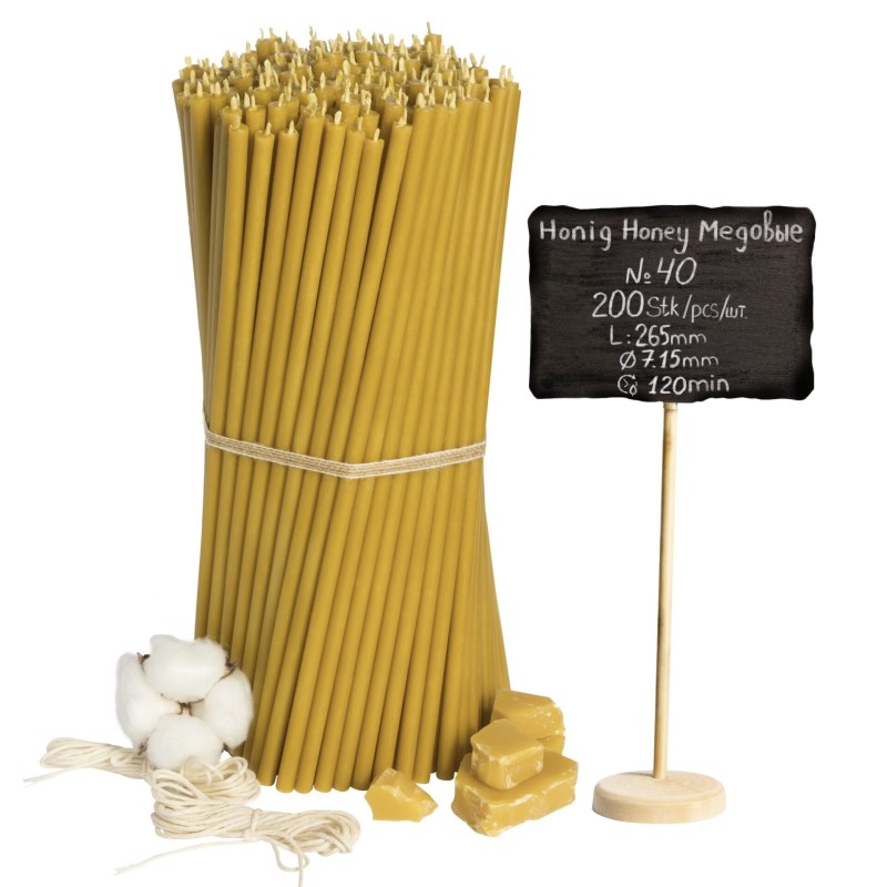 Beeswax Church Candles "Honey" N40