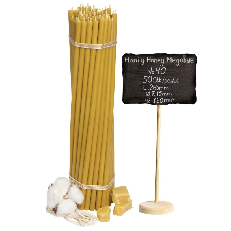 Beeswax Church Candles "Honey" N40