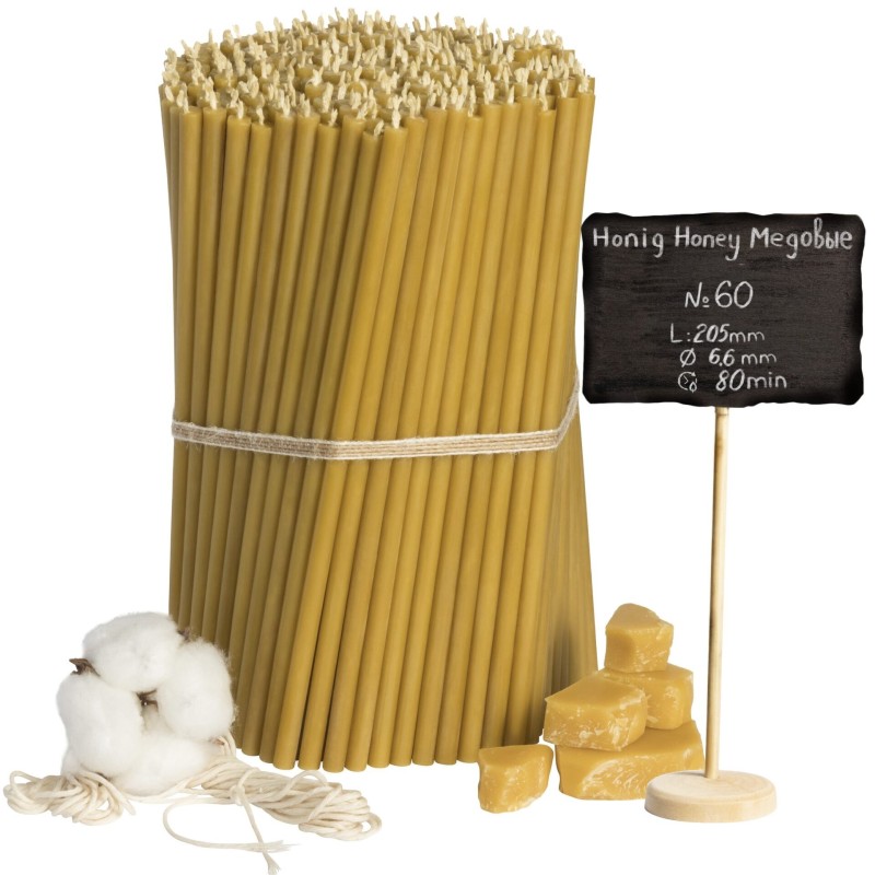 Beeswax Church Candles "Honey" N60