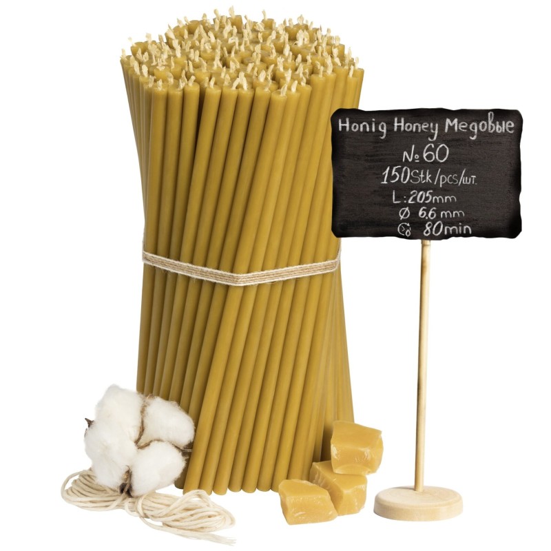 Beeswax Church Candles "Honey" N60