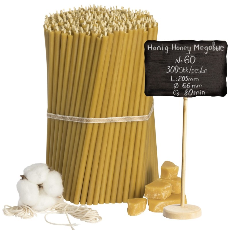 Beeswax Church Candles "Honey" N60