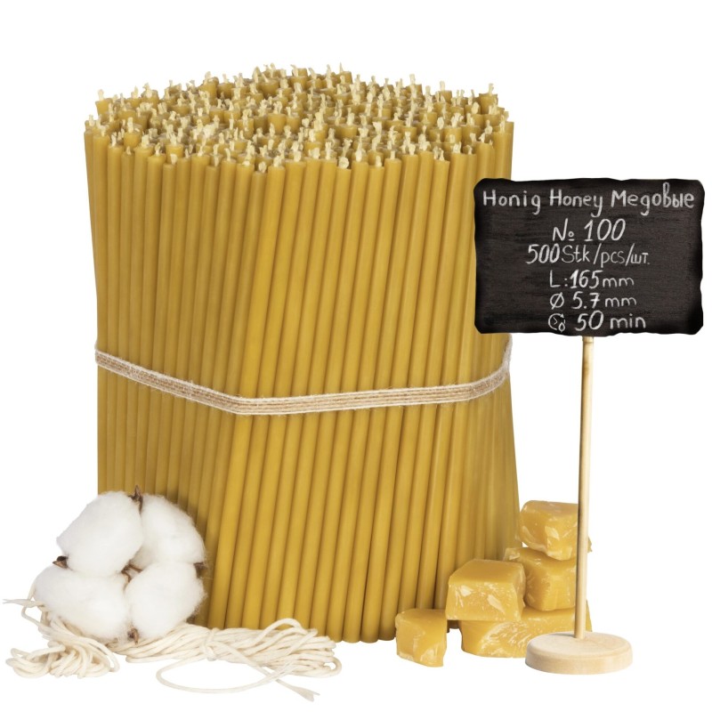 Beeswax Church Candles "Honey" N100