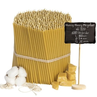 Beeswax Church Candles "Honey" N120