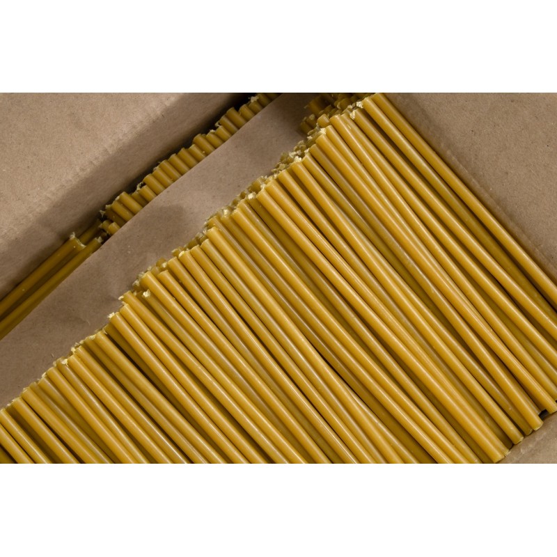 375 pcs (5 kg), Monastery candles yellow, from beeswax N30