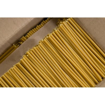 1750 pcs (5 kg), Monastery candles yellow, from beeswax N140