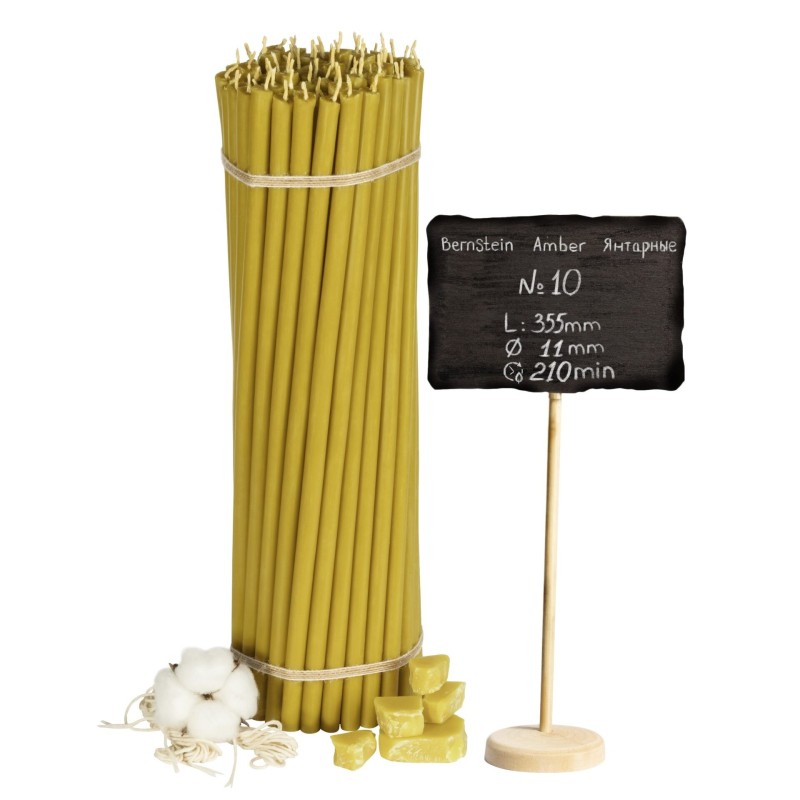 Beeswax Church Candles "Amber" N10