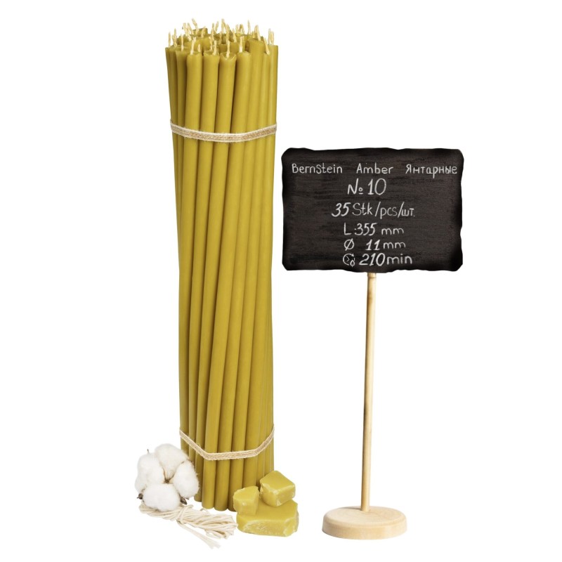 Beeswax Church Candles "Amber" N10