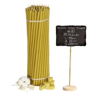 Beeswax Church Candles "Amber" N10