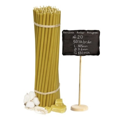 Beeswax Church Candles "Amber" N20