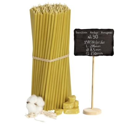 Beeswax Church Candles "Amber" N30