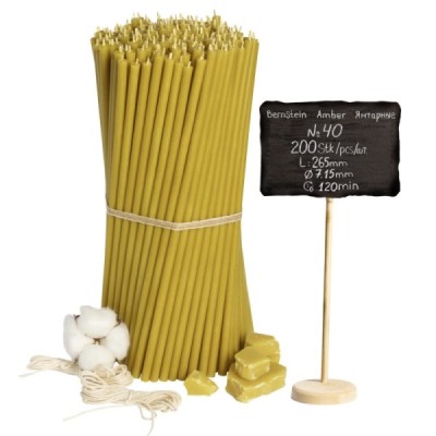 Beeswax Church Candles "Amber" N40