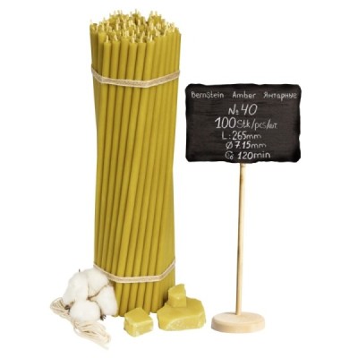 Beeswax Church Candles "Amber" N40