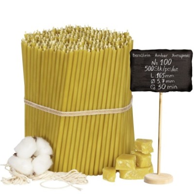 Beeswax Church Candles "Amber" N100