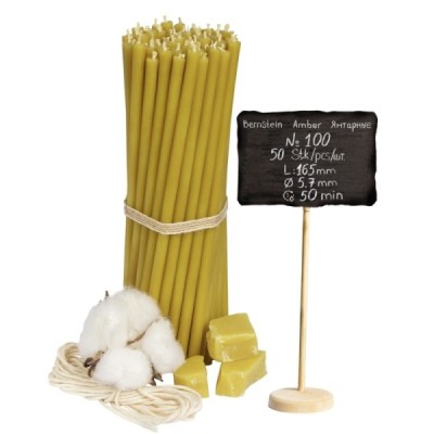 Beeswax Church Candles "Amber" N100