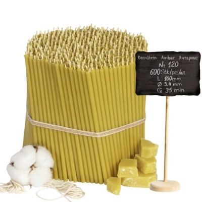 Beeswax Church Candles "Amber" N120